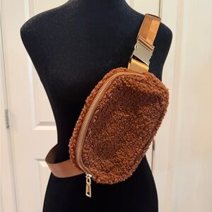 Urban Expressions Copper-Toned Sherpa Belt Bag